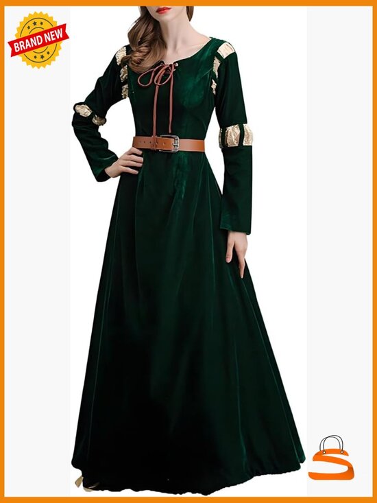 Dresses & Skirts - Renaissance Medieval Princess Maxi Dress with Belt